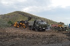 В Черногорске продолжают бороться с пожаром на полигоне бытовых отходов